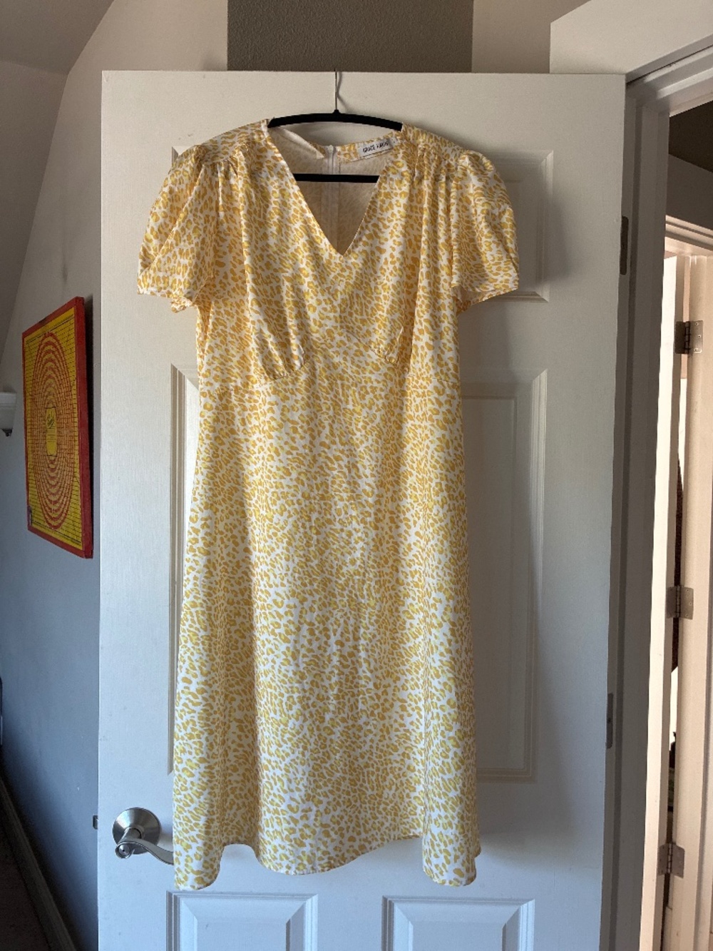 Grace Karin yellow leopard print dress